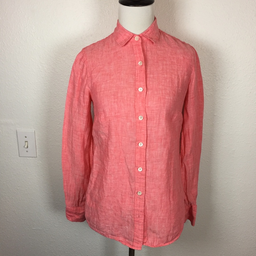 NWOT Linen JCrew Button down shirt